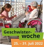 Plakat zur Geschwisterwoche vom 25. bis 31. Juli 2022 (© Runder Tisch Geschwister)