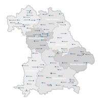 Bayernkarte (Grafik: Lebenshilfe Bayern)