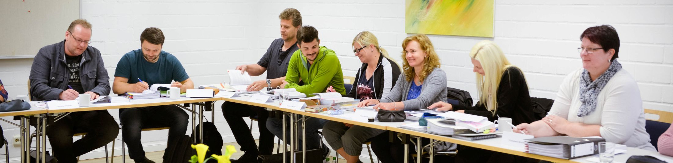 Gruppe bei einer Fortbildung.