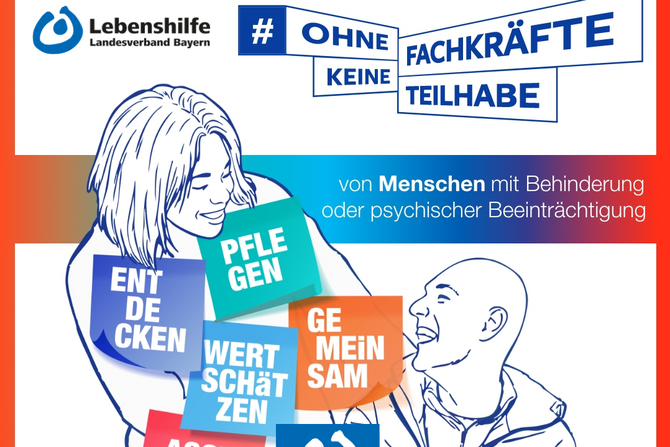 Zu sehen ist Ausschnitt vom Aktionsmotiv der Kampagne mit Lebenshilfe-Logo