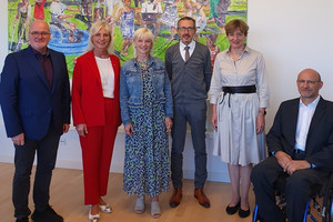 Freuten sich über den Austausch (von links): Dr. Jürgen Auer, Ulrike Scharf, Carolina Trautner, Werner Schlagintweit, Andrea Siemen, Karl-Heinz Arians (Foto: LHB - StMAS)