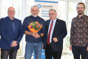 Bewegender Abschied (von links nach rechts): Dr. Jürgen Auer, Michael Kaiser, Gerhard John und Tim Lehmann (Foto: LHB - Anke Dyhringer)
